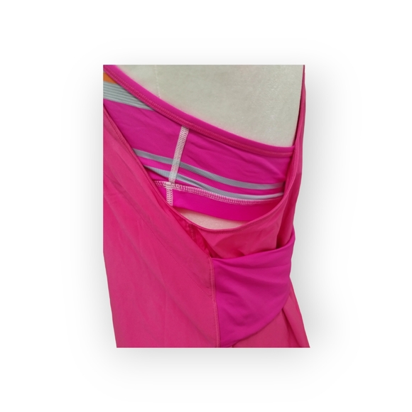 Lululemon Amped Up Tank Top Raspberry Glo Light Groovy Multi Stripe - Picture 4 of 10